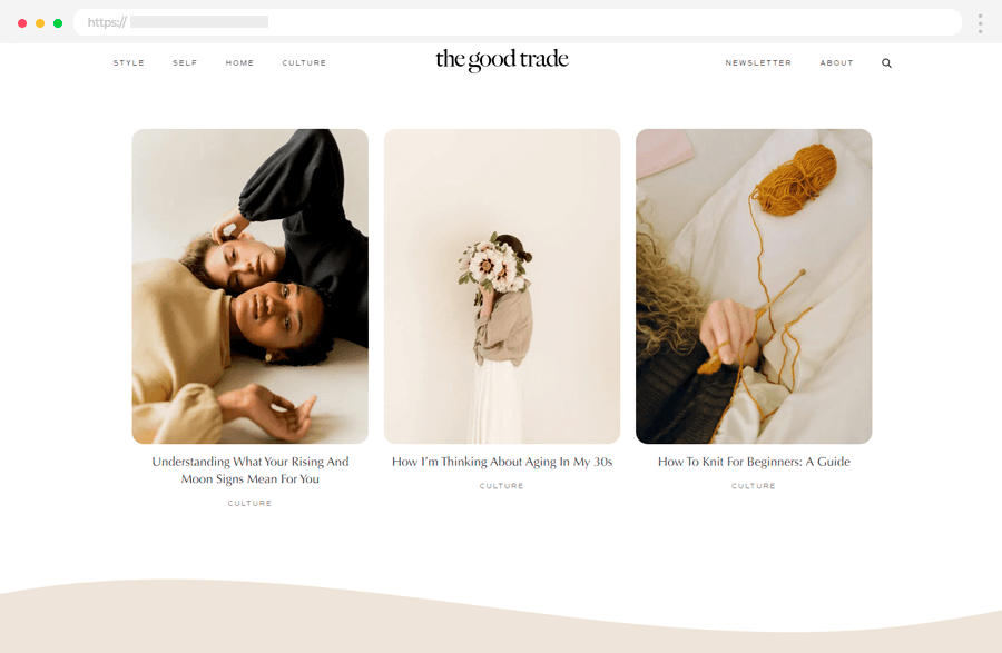 beautiful blog design on squarespace